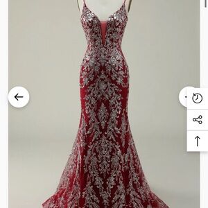 Elegant Red Lace Dress